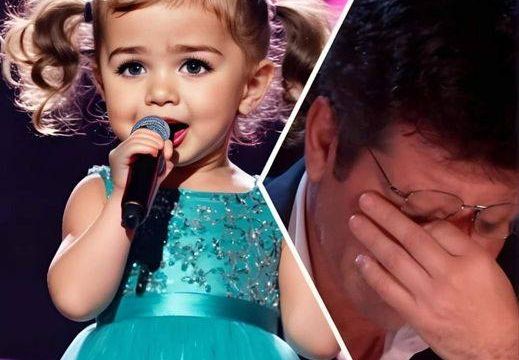 P2. This has never happened before in history, Simon Cowell Breaks Down in TEARS as little girl started singing, the entire crowd gasped