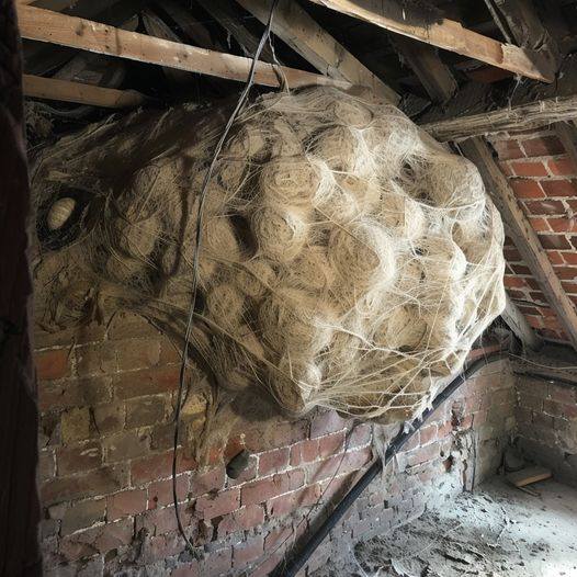 P2. Man Thinks He Found “Hornets” Nest In Attic – Turns Pale When He Realizes What’s Inside