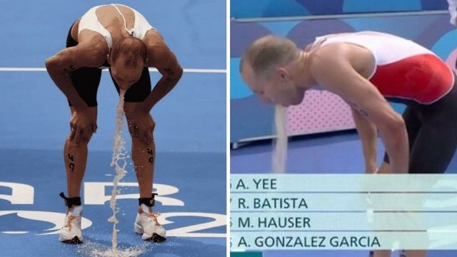 P2. Olympic star vomits 10 times on live TV after swimming in polluted Paris river